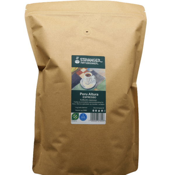 Hovedbilde Koffeinfri Espresso Peru Altura 1kg Økologisk and ...
