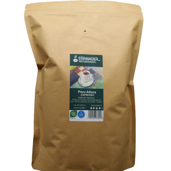 Hovedbilde Koffeinfri Espresso Peru Altura 1kg Økologisk and ...