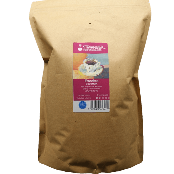 Hovedbilde Koffeinfri Colombia Excelso 1kg