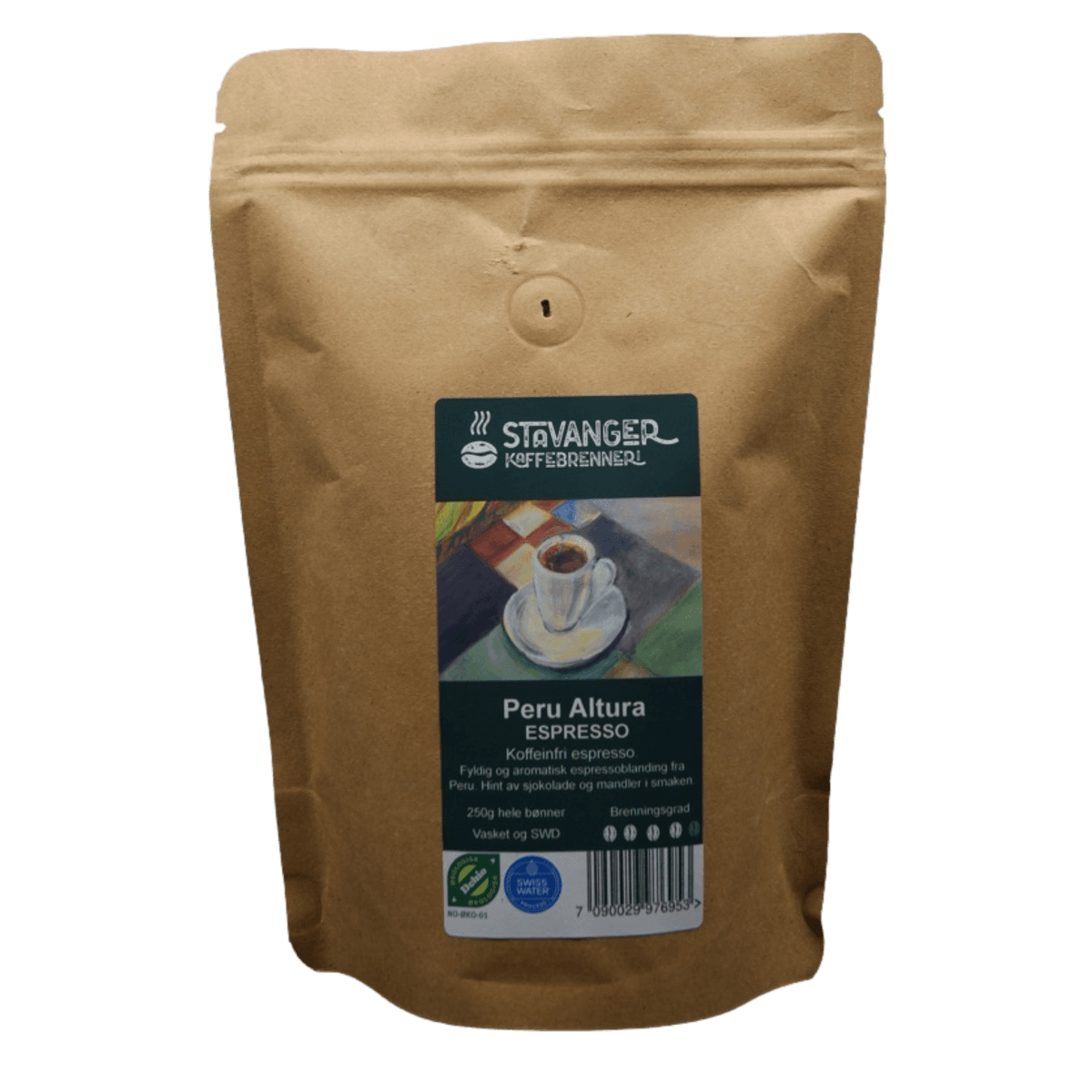 Decaf Espresso Peru Altura 250g Organic and Fairtrade