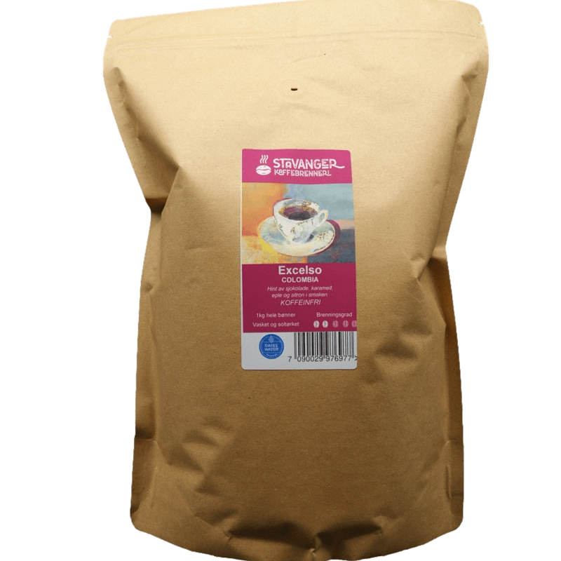 Koffeinfri Colombia Excelso 1kg