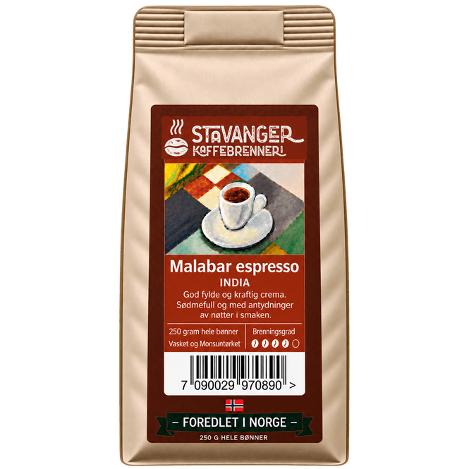 Hovedbilde Espresso India Malabar 250g, Hele bønner
